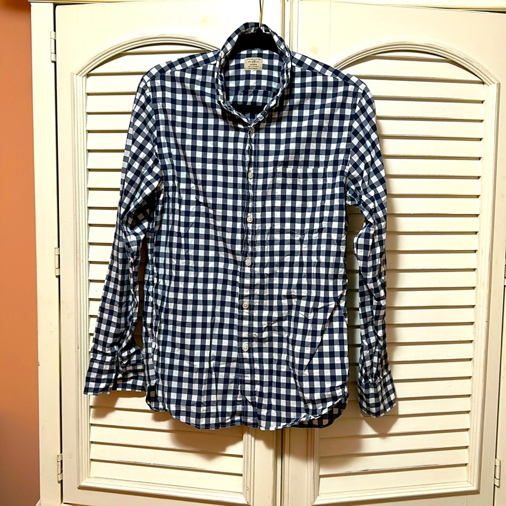 J. crew Gingham Button Up